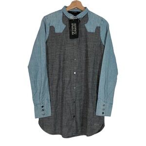 Diesel Fiftyfive DSL Sutcliffe Western Button Down Shirt Size Small NWT